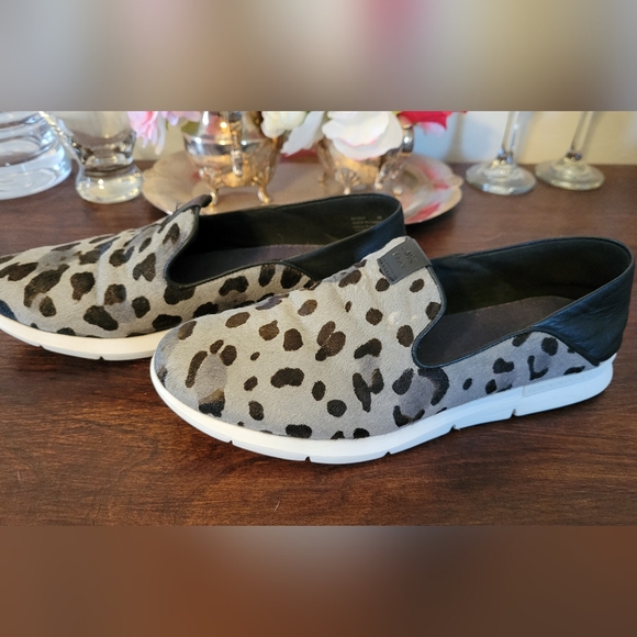 Cole Haan Women's Gray Leopard-Print Slip-On Sneakers - Picture 3 of 8
